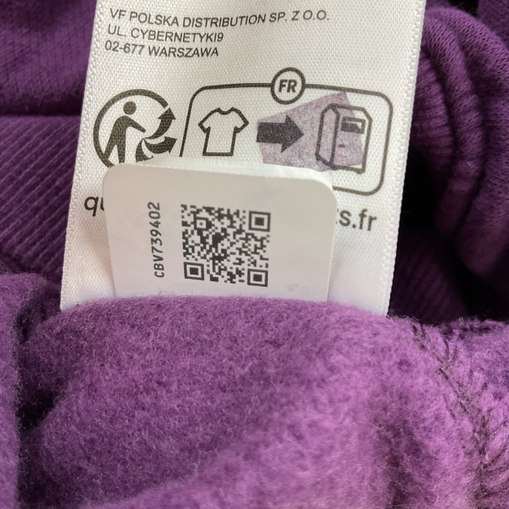 The North Face Sweatshirt Men Sz S Crewneck Pullover Purple TNF Embroidered - Picture 5 of 7